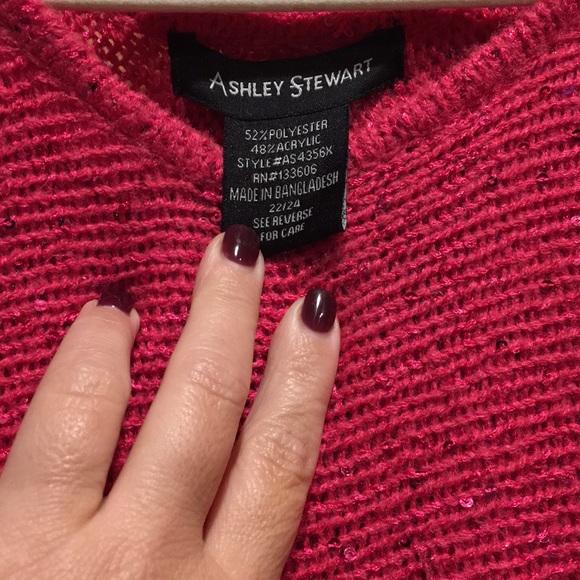 Sequin Cold-Shoulder Tunic Sweater - Picture 5 of 5